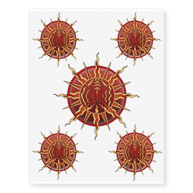 Native Art Temporary Tattoo Elements Skin Art (Front)