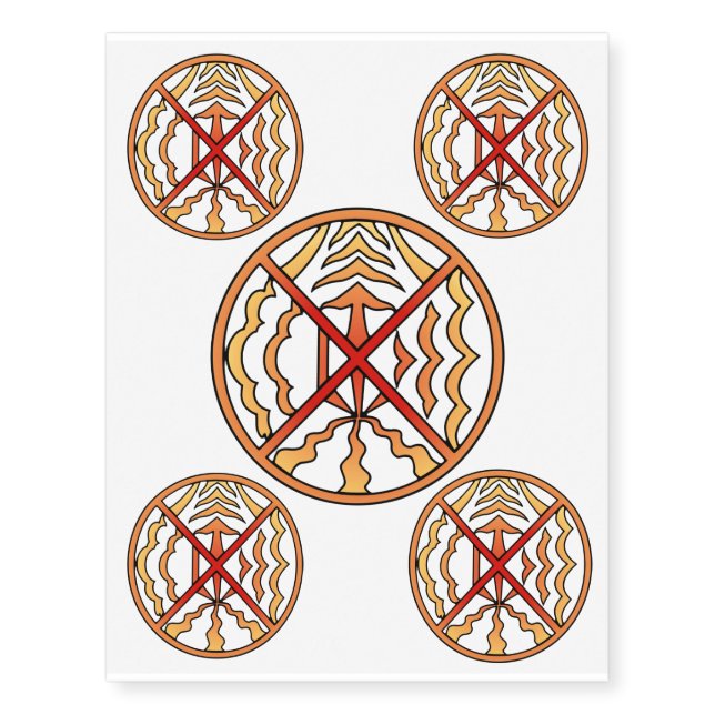 Native Art Temporary Tattoo Elements Skin Art (Front)