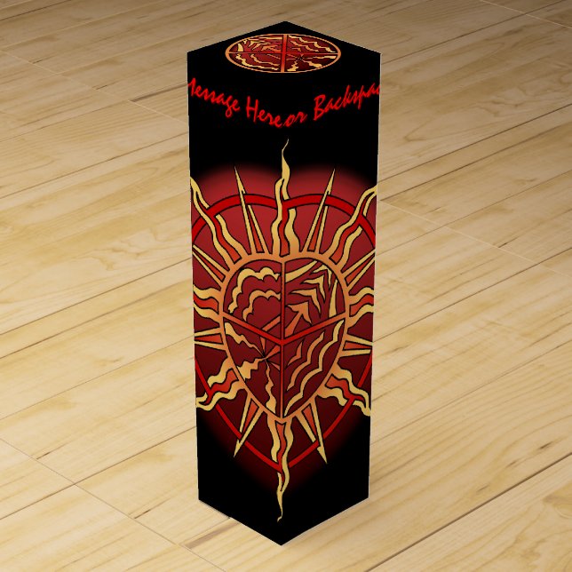 Native Art Wine Box Spiritual Native Art Wine Box (Front)