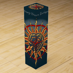Native Art Wine Box Spiritual Native Art Wine Box