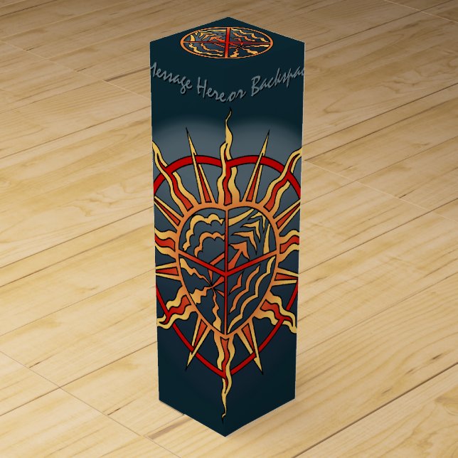 Native Art Wine Box Spiritual Native Art Wine Box (Front)