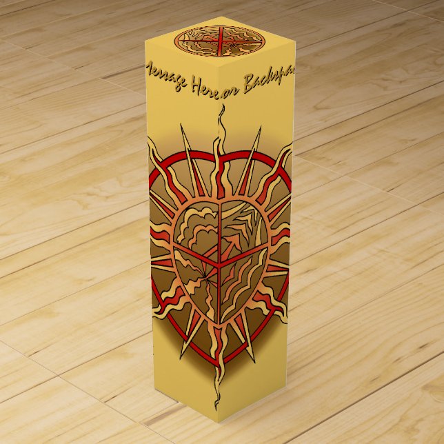 Native Art Wine Box Spiritual Native Art Wine Box (Front)