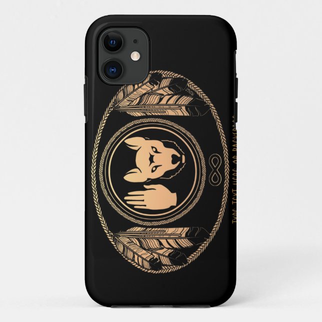 Native Art Wolf Flag iPhone 5 Case Rebellion Case (Back)