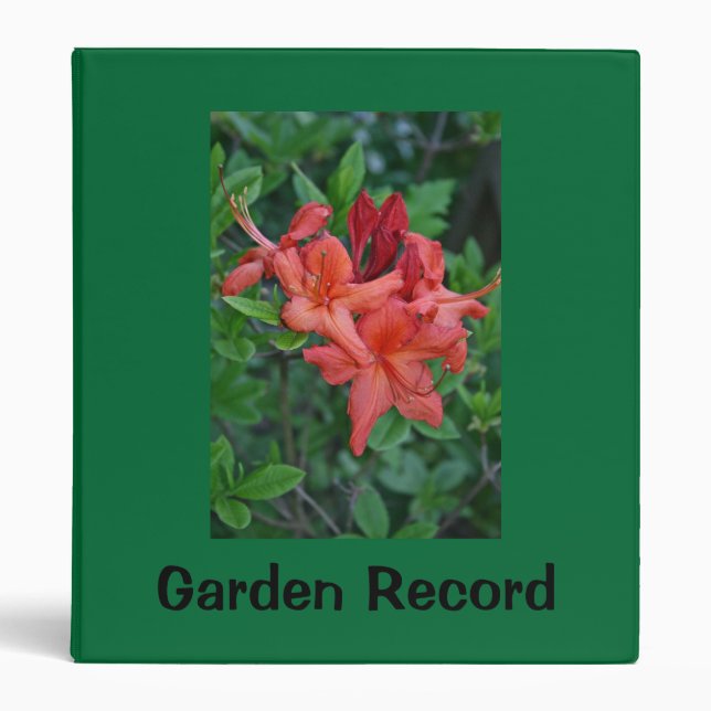 Native Azalea Binder Garden Record (Front)
