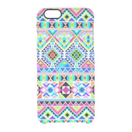 Native Aztec Colorful Triangles And Stripes Clear iPhone 6/6S Case