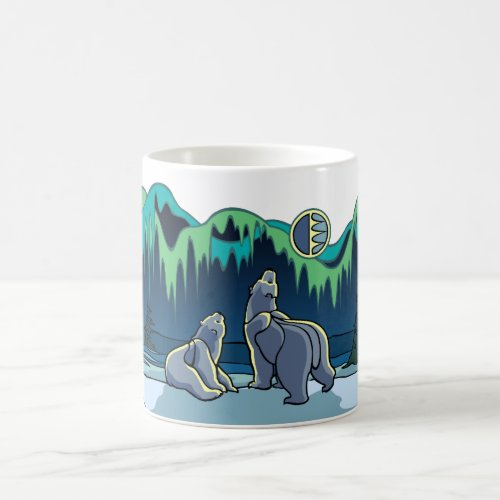 Native Bear Art Cups Mugs Polar Bear Cup  Glasses