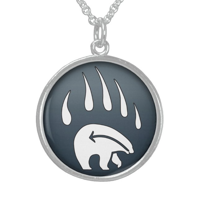Native Bear Necklace Tribal Wildlife Art Jewelry (Front)