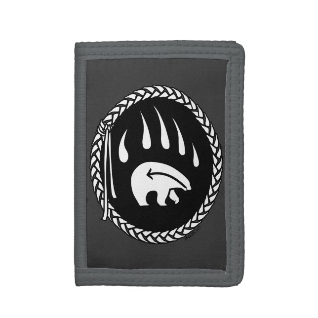 Native Bear Wallet Tribal Bear Art Wallet Gifts (Front Vertical)