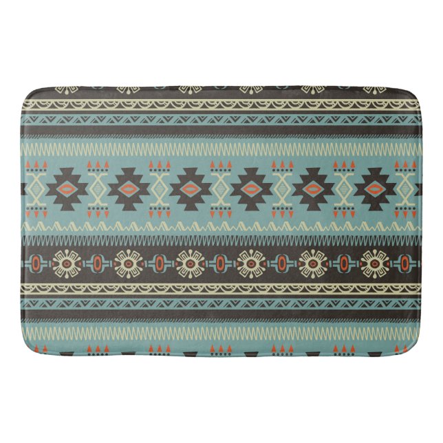 Native Blanket Pattern Bath Mat (Front)