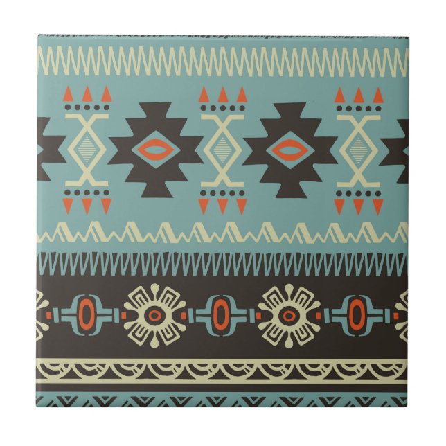 Native Blanket Pattern   Ceramic Tile (Front)