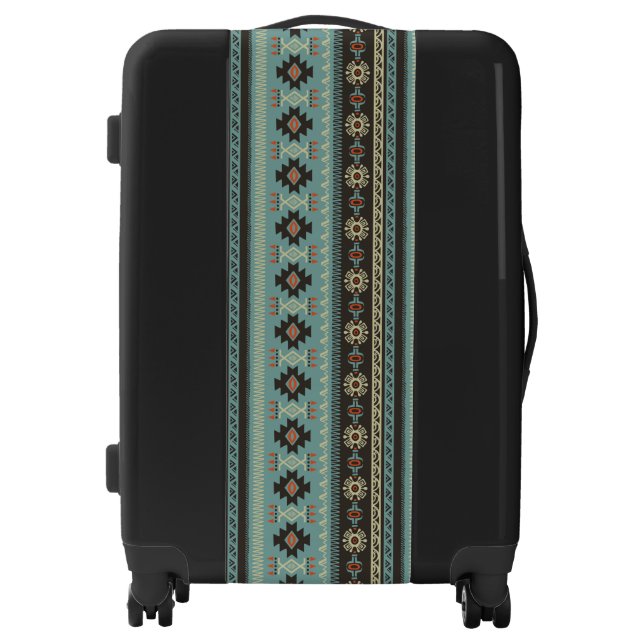 Native Blanket Pattern Luggage (Front)