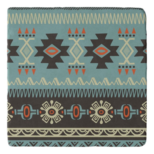 Native Blanket Pattern Trivet (Front)