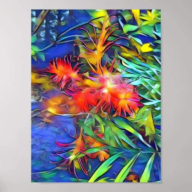 Native Bottle Brush Poster (Front)