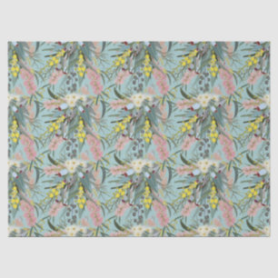 Native Bush Blooms Summer Blue Tissue Paper