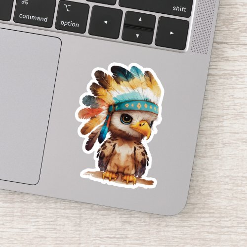 Native Chief Eagle Indian Headdress Sticker