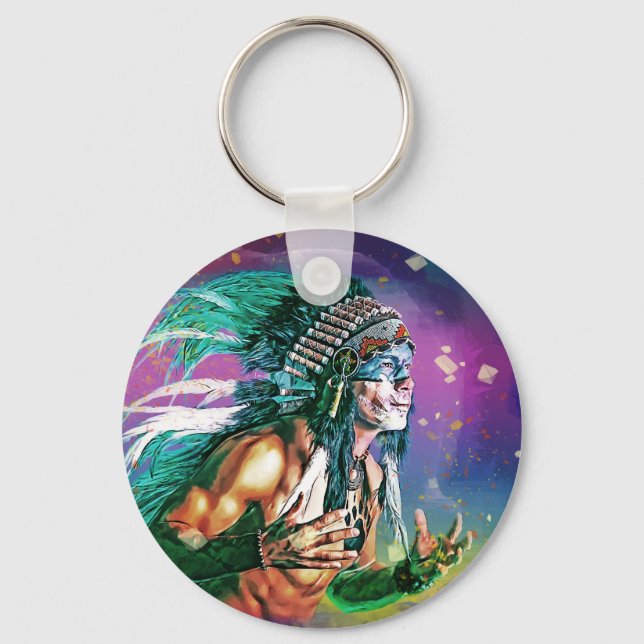 Native Chief Keychain (Front)