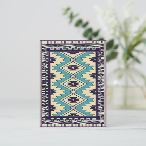 Native Chief Pattern Postcard | Zazzle
