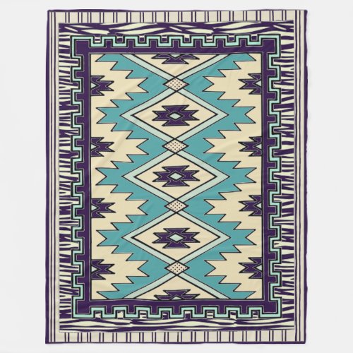 Native Chieftain Pattern Fleece Blanket