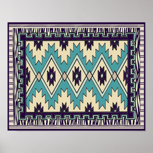 Native Chieftain Pattern Poster Print (Front)