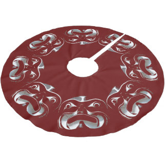 Native Christmas Tree Skirt Tribal Haida Decor