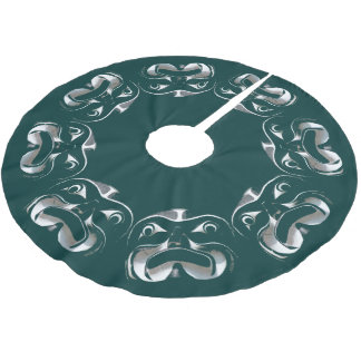 Native Christmas Tree Skirt Tribal Haida Decor