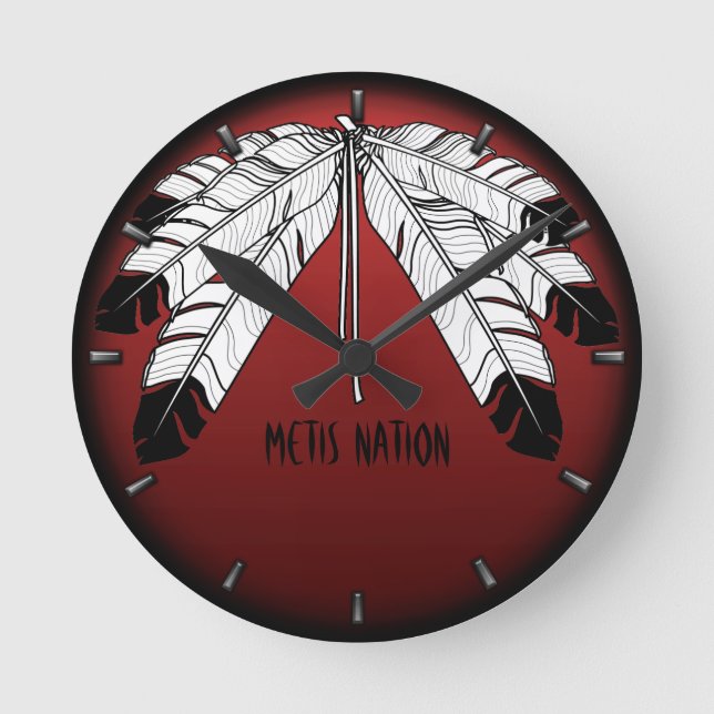 Native Clock Custom First Nation Tribe Wall Clock (Front)