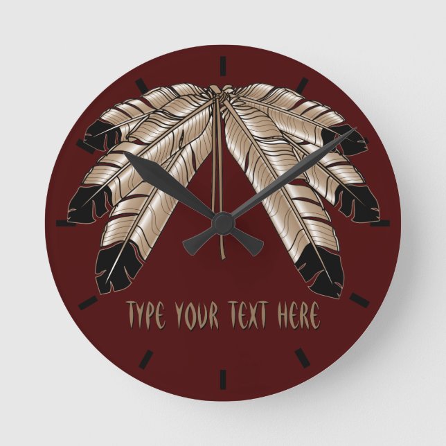 Native Clock Custom First Nation Tribe Wall Clock (Front)