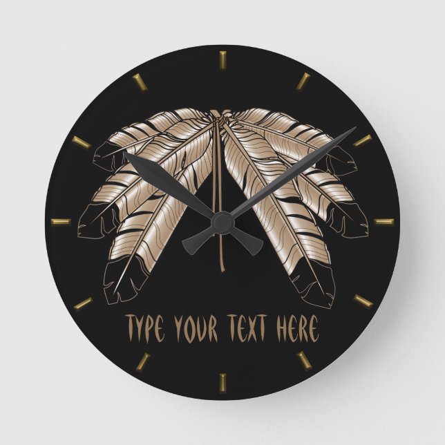 Native Clock Custom First Nation Tribe Wall Clock (Front)