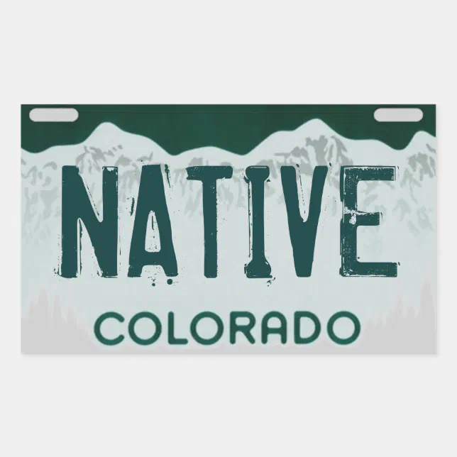 Native Colorado Artistic License Plate Sticker Zazzle