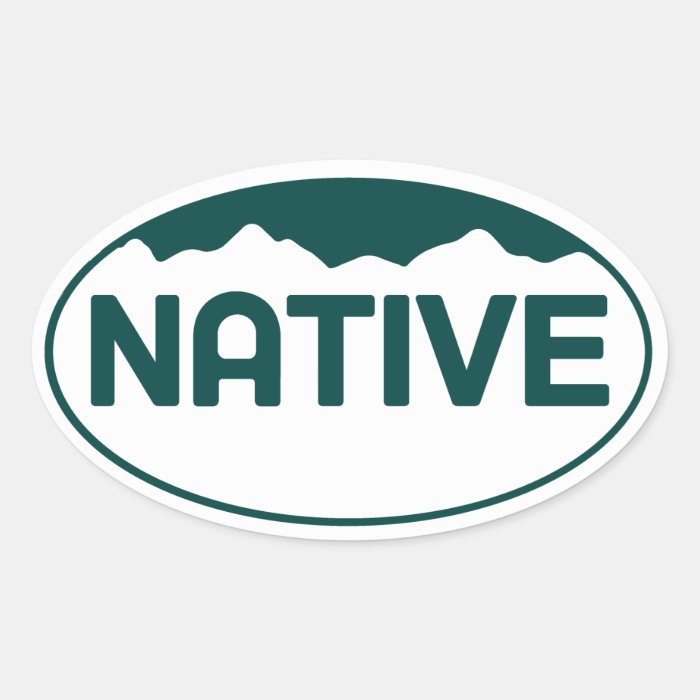 Native Colorado Oval Sticker