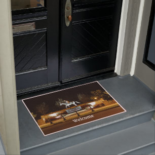 Native Dancer Horse Statue Saratoga Door Mat