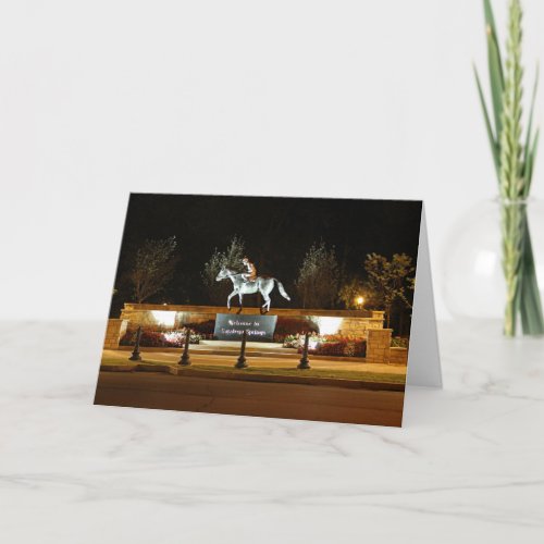 Native Dancer Horse Statue Saratoga Greeting Card