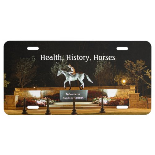 Native Dancer Horse Statue Saratoga License Plate