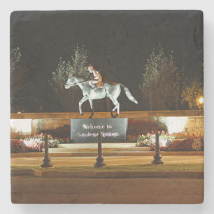 Native Dancer Horse Statue Saratoga Stone Coaster