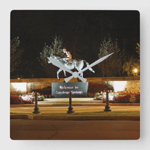 Native Dancer Horse Statue Saratoga Wall Clock