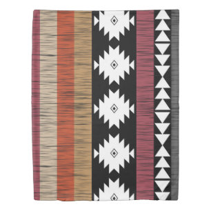 Native Ethnic Colorful Lines Pattern  Duvet Cover