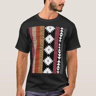 Native Ethnic Colorful Lines Pattern T-Shirt