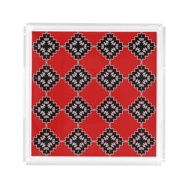 Native ethnic pattern acrylic tray (Front)