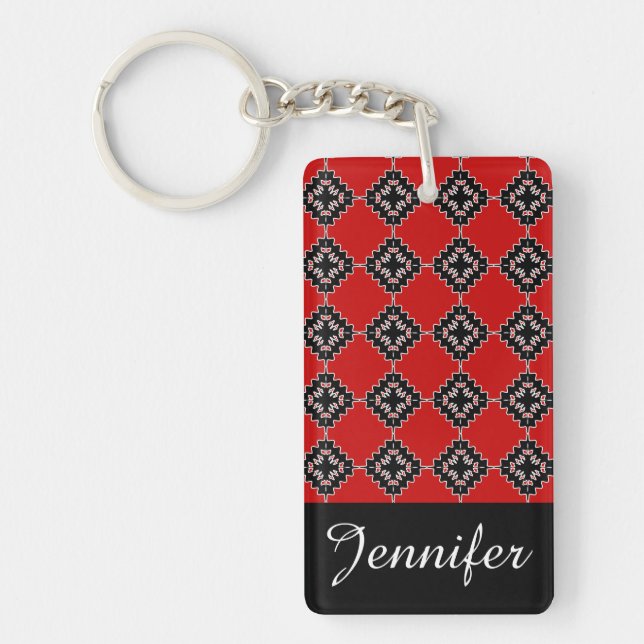 Native ethnic pattern keychain (Front)