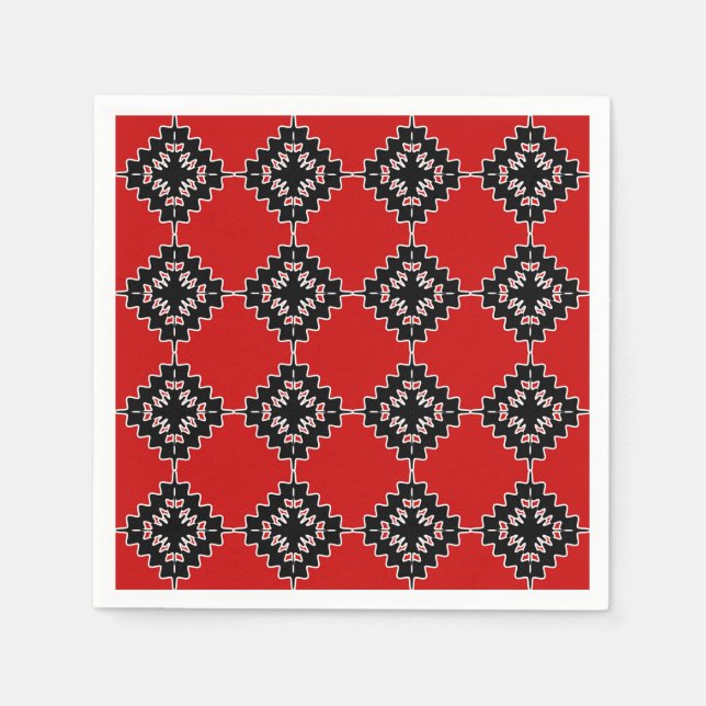 Native ethnic pattern paper napkins (Front)