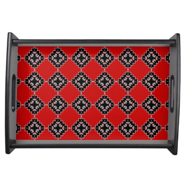 Native ethnic pattern serving tray (Front)