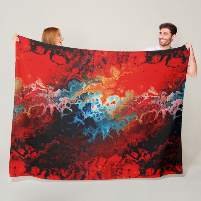 Native Fire Fractal Fleece Blanket (In Situ)
