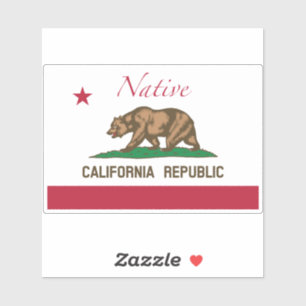 Native Flag of California Sticker