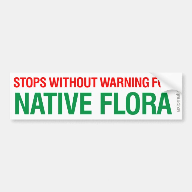 NATIVE FLORA (GW) BUMPER STICKER (Front)