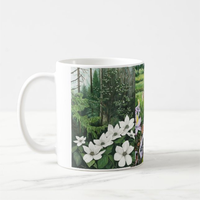 Native flower 3 coffee mug (Left)