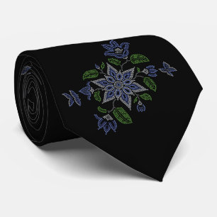 Native Flower Art Tie Metis Beading Ties & Gifts