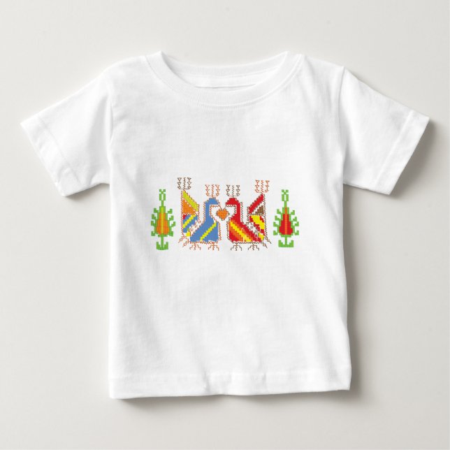 Native Geometric Pattern Baby Jersey T-Shirt (Front)