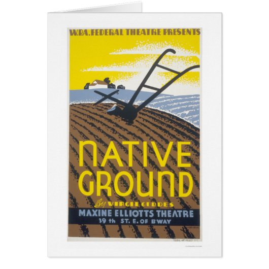 Native Ground Farmhouse 1936 WPA Cards (Front)