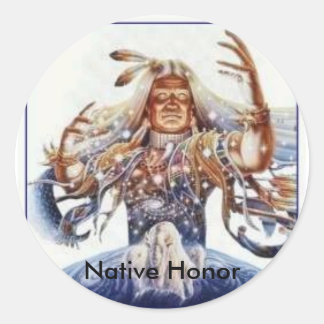 Native Honor Classic Round Sticker