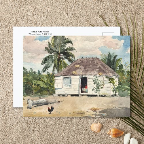 Native Huts Nassau Winslow Homer Postcard